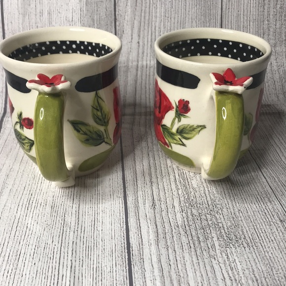 Two 3-D Floral Mugs by Heather Goldminc - Picture 6 of 14